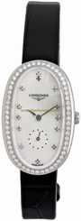 Longines Watches : L2.306.0.87.0 White Mother-of-pearl Dial Leather Women Watch