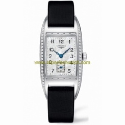 Longines Watches : L2.501.0.83.3 Quartz White Mother Of Pearl Dial Stainless Steel Case With Black Leather Strap Men Watch