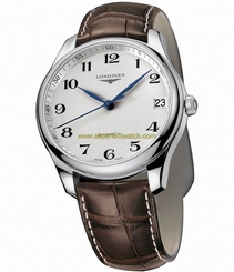 Longines Watches : L2.518.4.78.3 Automatic White Dial Stainless Steel Case With Brown Leather Strap Men Watch