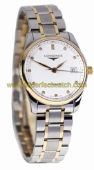 Longines Watches : L2.518.5.77.7 Automatic White Dial 18ct Gold And Stainless Steel Men Watch