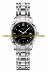 Longines Watches : L2.563.4.59.6 Automatic Black Dial Stainless Steel Women Watch