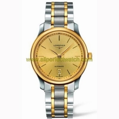 Longines Watches : L2.628.5.32.7 Automatic Gold Dial 18ct Gold And Stainless Steel Men Watch