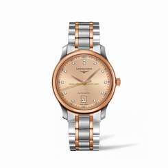 Longines Watches : L2.628.5.99.7 Gold Dial Rose Gold Band Men Watch