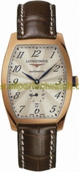 Fake AAA Longines Watches : L2.642.8.73.4 Automatic Silver Dial 18ct Rose Gold Case With Brown Leather Strap Men Watch Watch