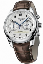 Longines Watches : L2.669.4.78.3 Automatic Silver Dial Stainless Steel Case With Brown Leather Strap Men Watch