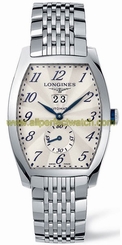 Longines Watches : L2.670.4.73.6 Automatic Polished Stainless Steel Silver With Blue Hands And Arabic Numerals, Seconds Sub- At 6 And Large Date At 12 Dial Polished Stainless Steel Band Men Watch