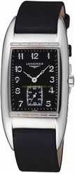 Longines Watches : L2.694.4.53.3 Black Dial Leather Band Men Watch