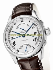 Longines Watches : L2.715.4.71.5 Automatic White Dial Stainless Steel Case With Brown Leather Strap Men Watch