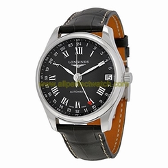 Longines Watches : L2.718.4.50.7 Black Dial Fixed Stainless Steel Band Men Watch