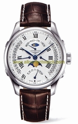 Longines Watches : L2.738.4.71.3 Automatic Day Date Moon Phase Brown Leather Men Watch