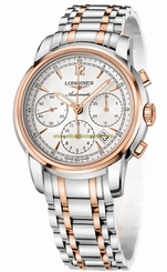 Longines Watches : L2.752.5.72.7 Automatic Chronograph Date Stainless Steel and 18ct Rose Gold Men Watch