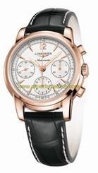 Longines Watches : L2.753.8.72.3 Automatic Chronograph Date 18ct Rose Gold 39mm Men Watch
