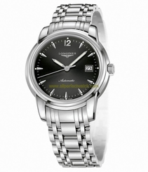 Longines Watches : L2.763.4.52.6 Automatic Black Dial Stainless Steel Men Watch