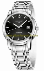 Longines Watches : L2.766.4.52.6 Automatic Black Dial Date Stainless Steel Men Watch