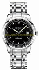 Longines Watches : L2.766.4.59.6 Automatic Black Dial Date Stainless Steel Men Watch