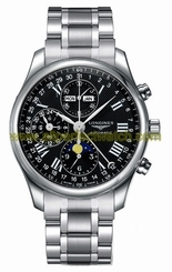 Longines Watches : L2.773.4.51.6 Automatic Chronograph Moon Phase Stainless Steel Men Watch