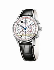 Longines Watches : L2.780.4.18.2 Automatic White Dial Date Black Leather Men Watch