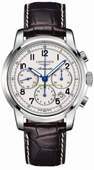 Longines Watches : L2.784.4.73.0 Silver Dial Alligator Leather Band Men Watch