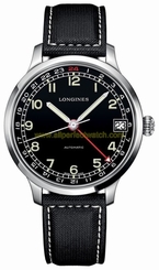 Longines Watches : L2.789.4.53.0 Automatic Black Dial Date Black Fabric Men Watch