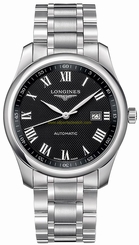 Longines Watches : L2.793.4.51.6 Black Dial Stainless Steel Band Men Watch
