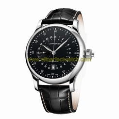 Longines Watches : L2.797.4.53.0 Automatic Black Alligator Strap Men Watch