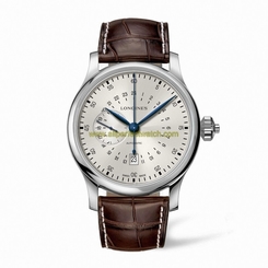 Longines Watches : L2.797.4.73.0 Automatic Brown Alligator Men Watch
