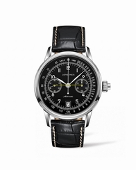 Longines Watches : L2.800.4.53.0 Black Dial Fixed Band Men Watch