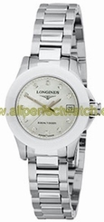 Longines Watches : L3.157.4.87.6 Quartz Diamond Dial Stainless Steel Women Watch