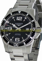Longines Watches : L3.642.4.56.6 Automatic Black Dial Date Stainless Steel Men Watch