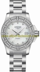 Longines Watches : L3.180.0.87.6 Automatic White Mother Of Pearl Dial Stainless Steel Women Watch