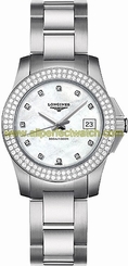 Longines Watches : L3.258.0.87.6 Quartz Diamond Dial Diamond Bezel Stainless Steel Women Watch