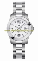 Longines Watches : L3.276.4.16.6 Automatic White Dial Date Stainless Steel Women Watch
