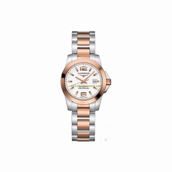 Longines Watches : L3.276.5.16.7 White Dial Fixed 18kt Rose Gold Band Women Watch