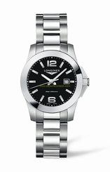 Longines Watches : L3.277.4.58.6 Black Dial Stainless Steel Plated Women Watch