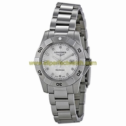 Longines Watches : L3.298.4.87.6 White Mother Of Pearl Dial Stainless Steel Band Women Watch