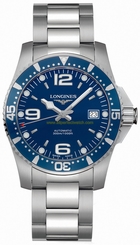 Longines Watches : L3.340.4.96.6 Quartz Blue Dial Date Stainless Steel Men Watch