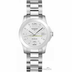 Longines Watches : L3.377.4.76.6 Silver Dial Stainless Steel Band Women Watch