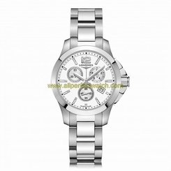 Longines Watches : L3.379.4.16.6 Quartz Chronograph Date Stainless Steel Women Watch