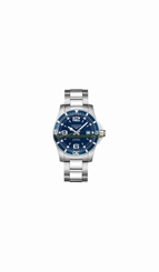 Longines Watches : L3.641.4.96.6 Blue Dial Uni-directional Rotating Stainless Steel With Blue Band Men Watch