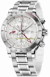 Longines Watches : L3.670.4.76.6 Automatic Brushed And Polished Stainless Steel Silver Dial Brushed And Polished Stainless Steel Band Men Watch