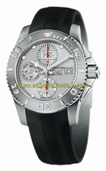 Longines Watches : L3.673.4.76.2 Automatic Chronograph Date Gray Dial Black Rubber Men Watch