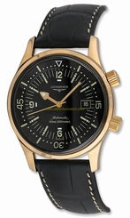 Longines Watches : L3.674.8.50.0 Black Dial Leather-alligator Rose Gold Band Men Watch