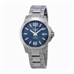 Longines Watches : L3.676.4.99.6 Blue Dial Fixed Stainless Steel Band Men Watch