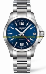 Longines Watches : L3.687.4.99.6 Automatic GMT Date Men Watch