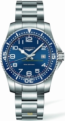 Longines Watches : L3.688.4.03.6 Blue Dial Uni-directional Rotating Band Men Watch