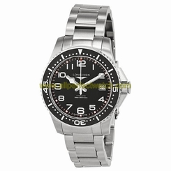 Longines Watches : L3.694.4.53.6 Automatic Black Dial Date Stainless Steel Men Watch