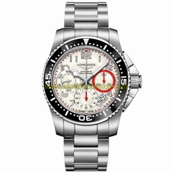 Longines Watches : L3.696.4.13.6 Automatic White Dial Chronograph Date Stainless Steel Men Watch