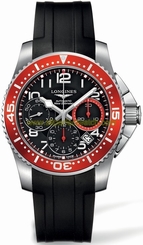 Longines Watches : L3.696.4.59.2 Automatic Chronograph Date Black Rubber Men Watch