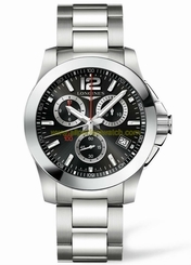Longines Watches : L3.700.4.56.6 Quartz Chronograph Date Stainless Steel Men Watch