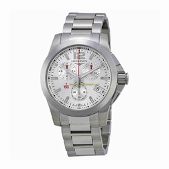 Longines Watches : L3.700.4.76.6 Quartz Chronograph Date Stainless Steel Men Watch